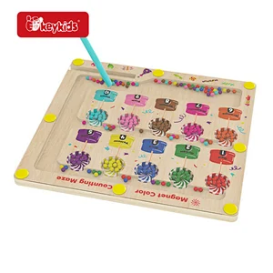 Customize Kids Learning Toys Wooden Magnet Board Puzzle Game for Color Sorting Counting Matching W11H115